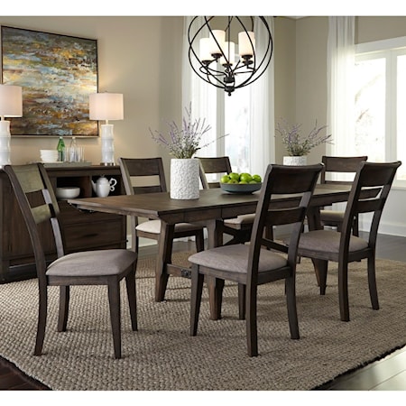 7-Piece Trestle Table Dining Set