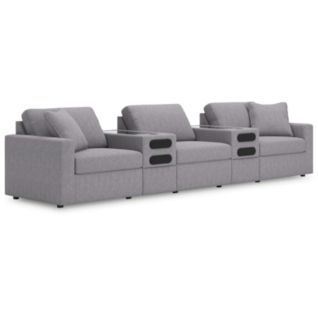 5-Piece Sectional With Audio Consoles