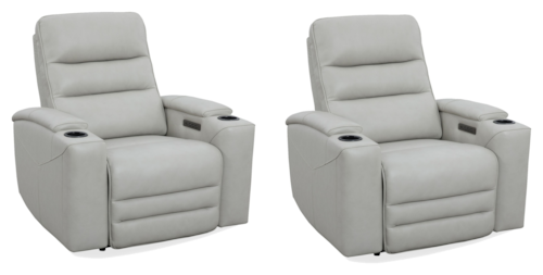 Casual Zero Gravity Power Recliner with Power Headrest and Lumbar (Set of 2)