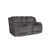 Casual Power Console Loveseat with Cupholders 
