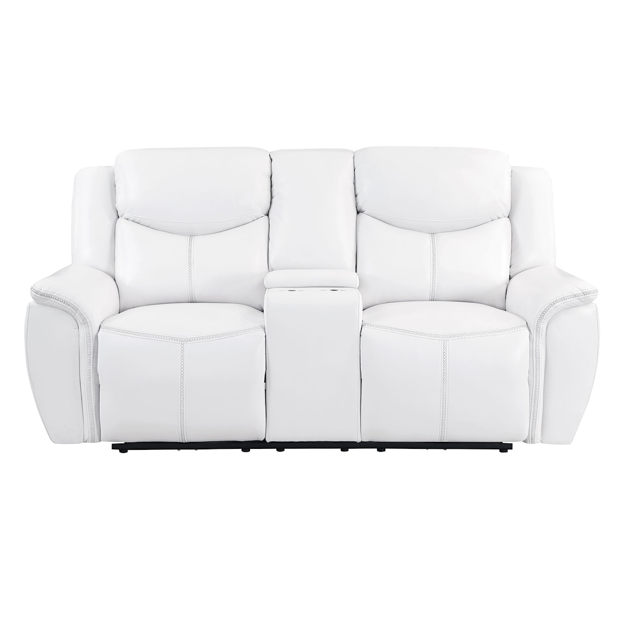 Global Furniture U5987 White Power Reclining Loveseat