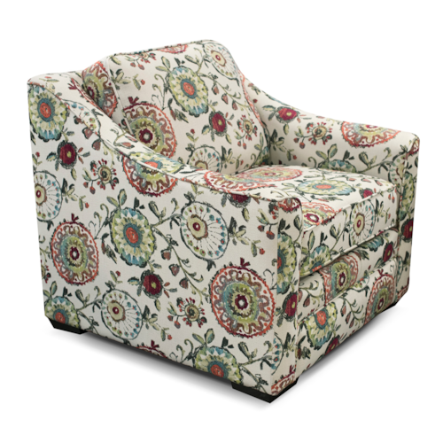 Transitional Chair with Sloped Arms