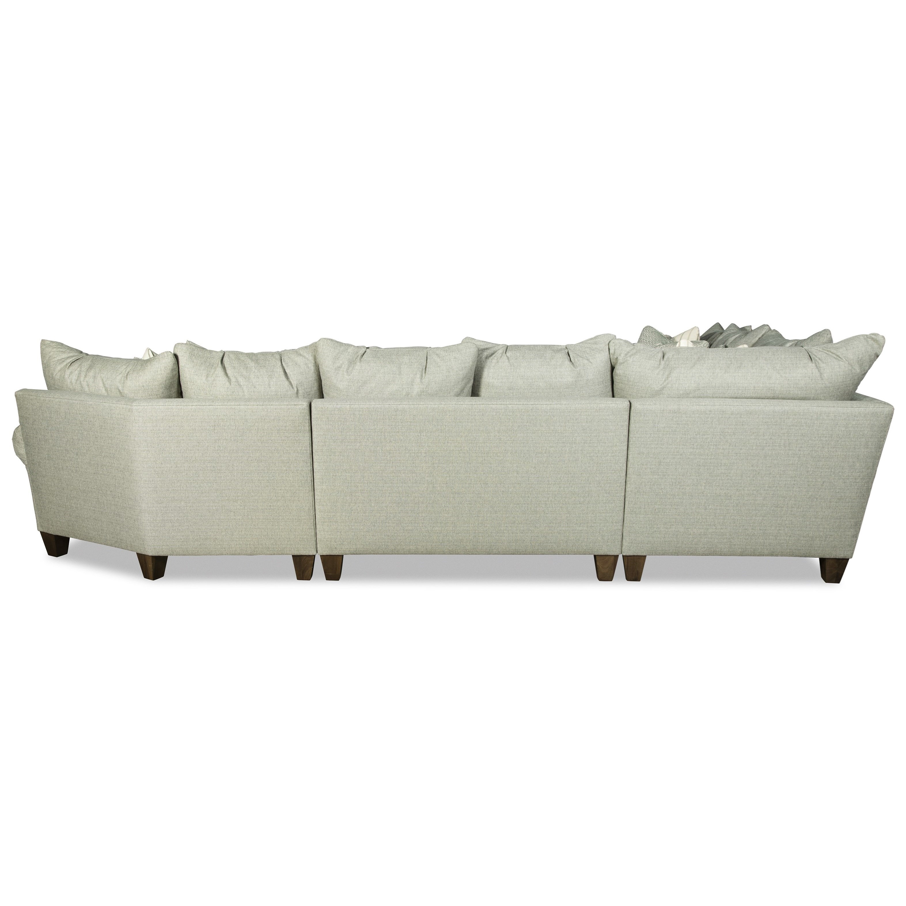 Paula Deen by Craftmaster P781650 5-Seat Sectional Sofa w/ RAF Cuddler