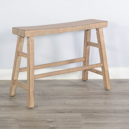 Magohany Wood Counter-Height Dining Bench
