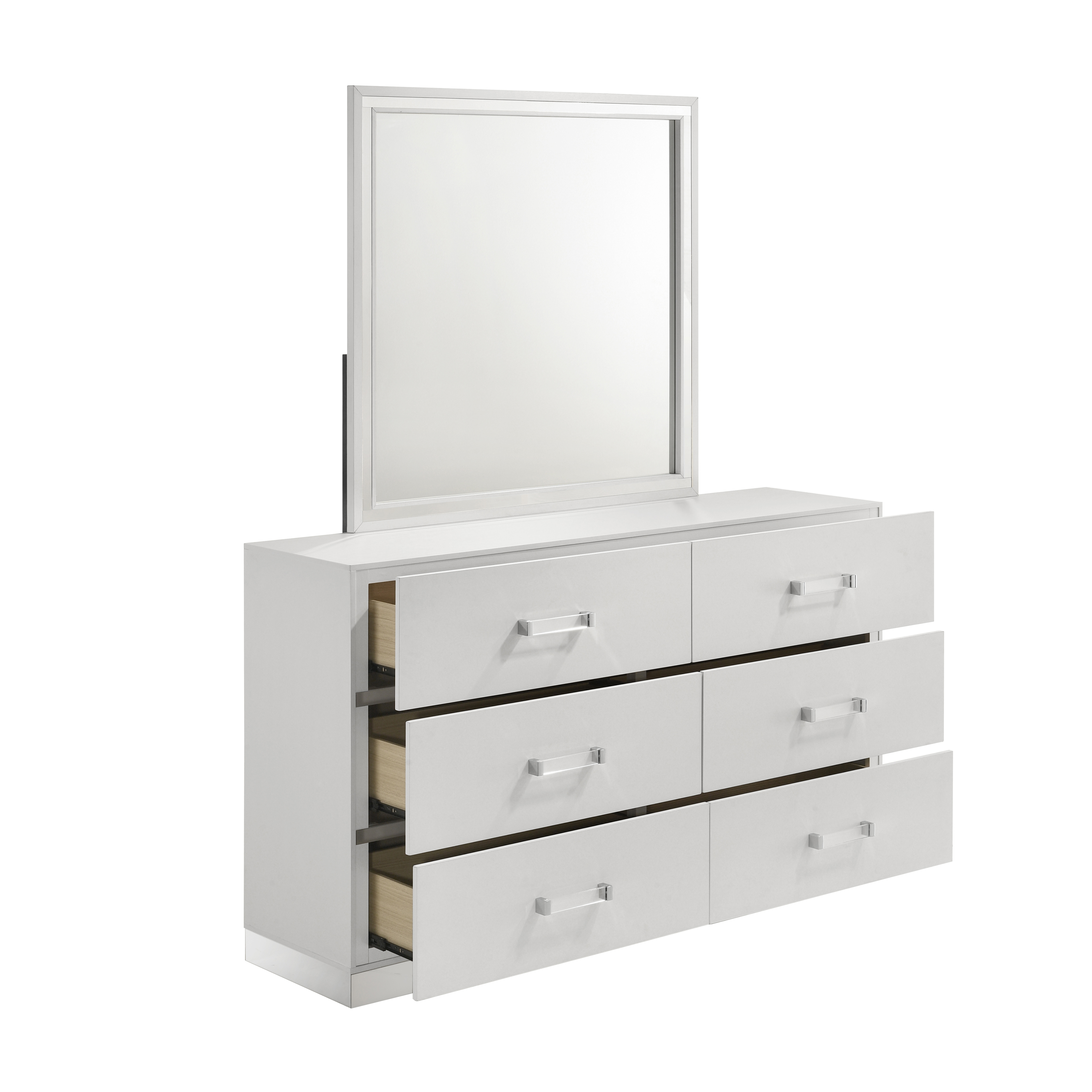 New Classic Europa 6-Drawer Dresser with Mirror
