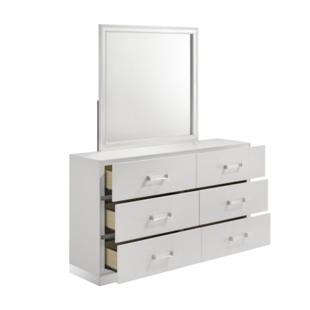 6-Drawer Dresser with Mirror