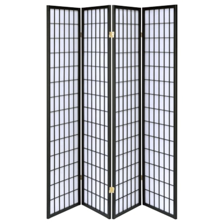 4-Panel Room Divider Folding Shoji Screen