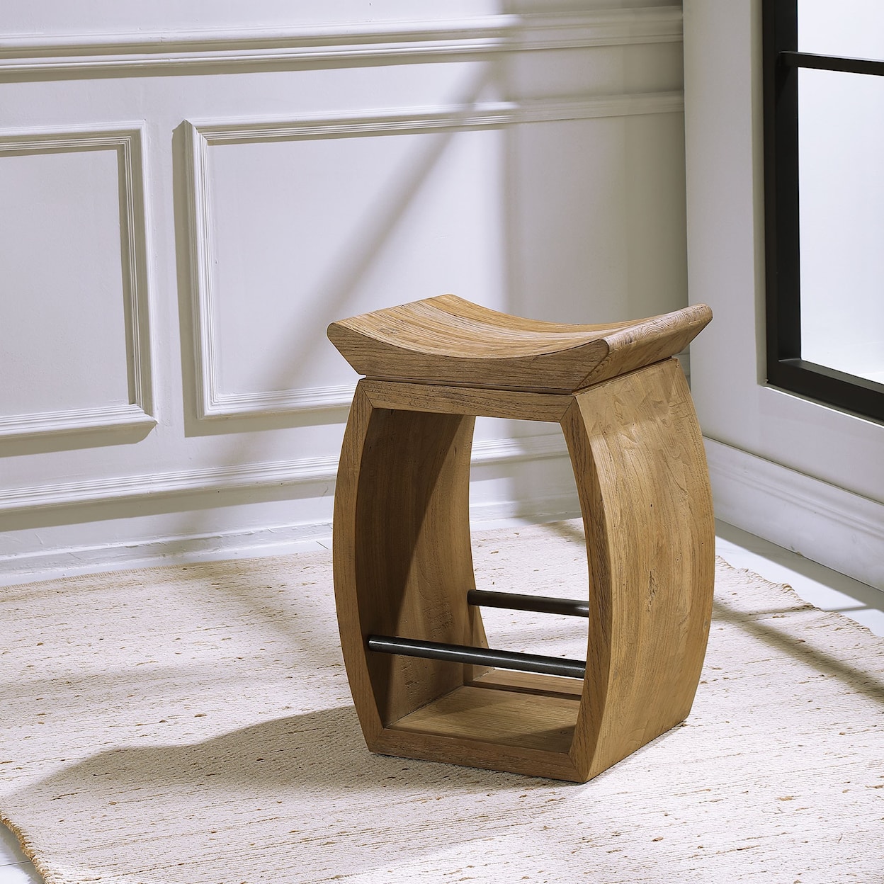 Uttermost Accent Furniture - Stools Connor Modern Wood Counter Stool