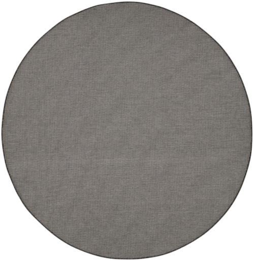 8'  Charcoal Round Rug