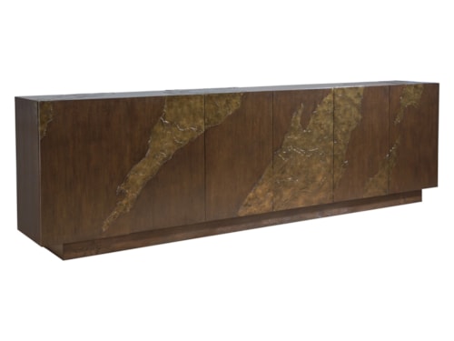 Contemporary 6-Door Long Media Console