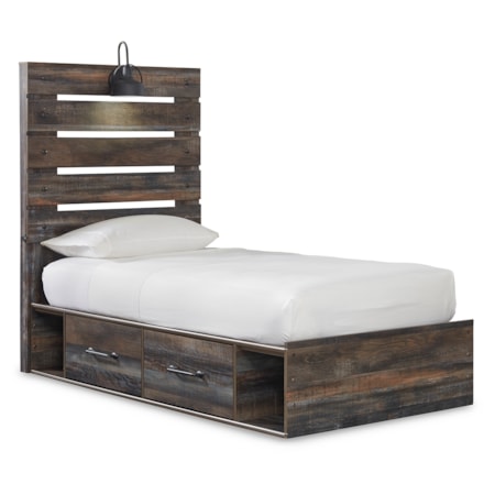 Twin Panel Bed With 4 Storage Drawers