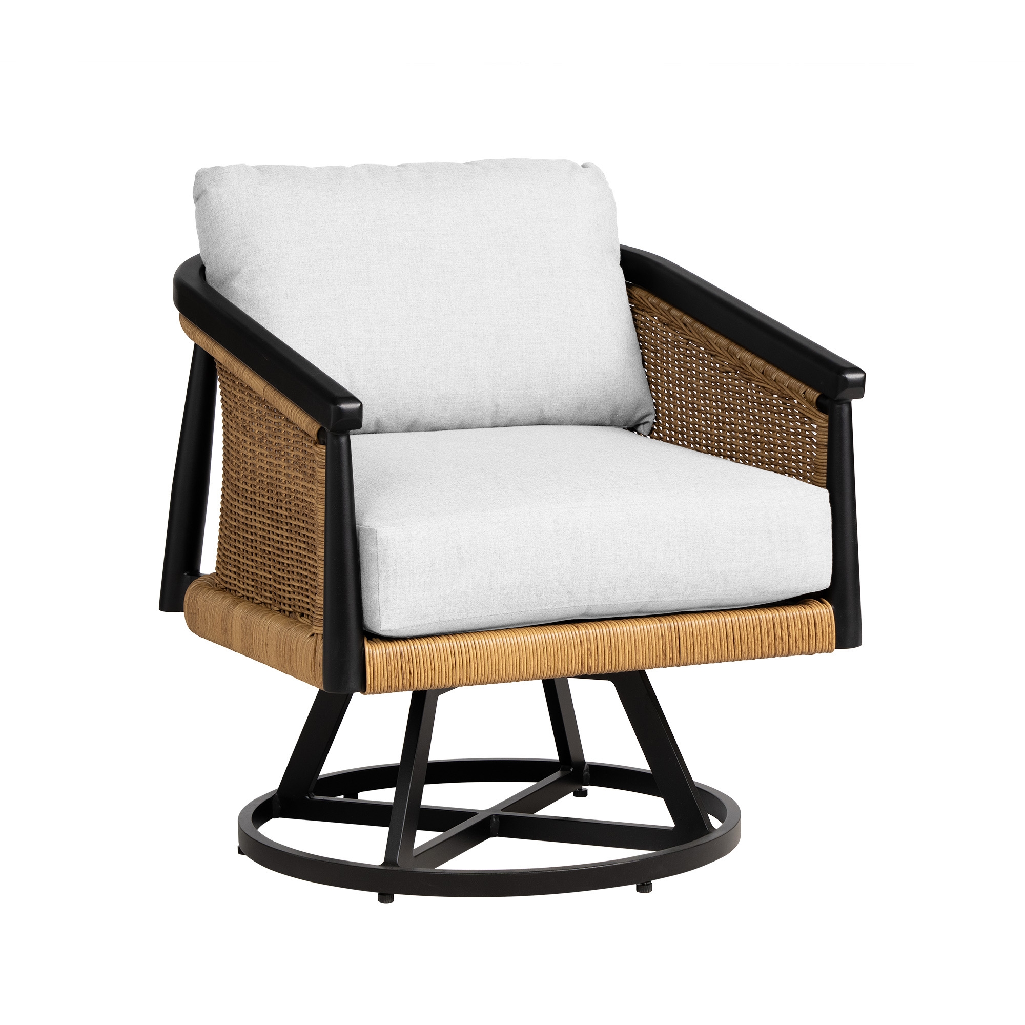Woven-Vinyl Swivel Lounge Chair