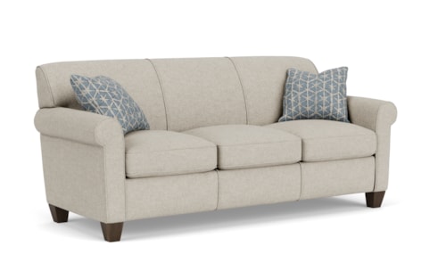 Transitional Stationary Sofa with Tapered Legs