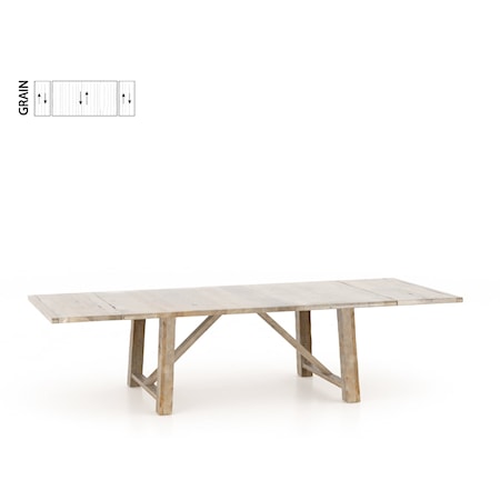 Rectangular wood table