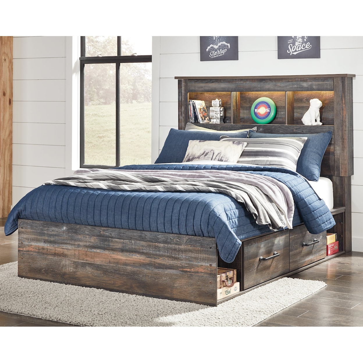 Ashley Furniture Signature Design Drystan Full Bookcase Bed