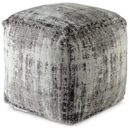 Handwoven Square Pouf