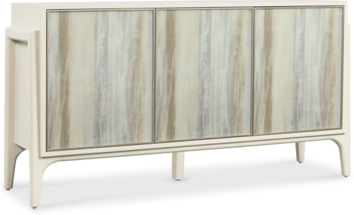 Casual 3-Door Credenza with Wine Storage