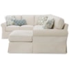 Craftmaster Alyssa 3-Pc Slipcover Sectional Sofa w/ RAF Chaise