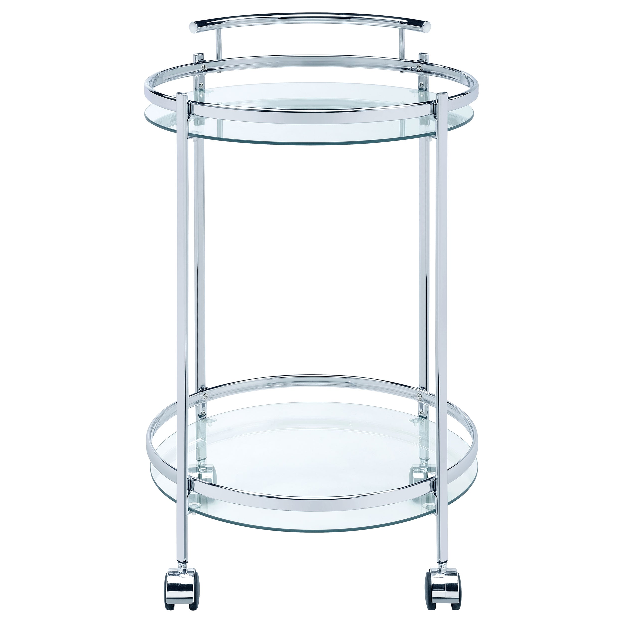 Coaster Chrissy Chrissy Glass Shelf Bar Cart