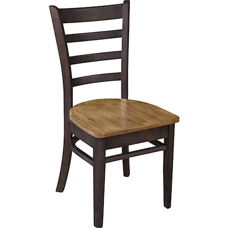 Transitional Emily Dining Chair in Hickory/Coal