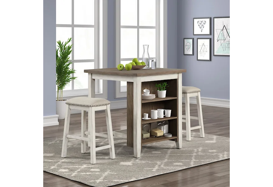 Brook Creek 3 Piece Counter Set by Liberty Furniture at VanDrie Home Furnishings