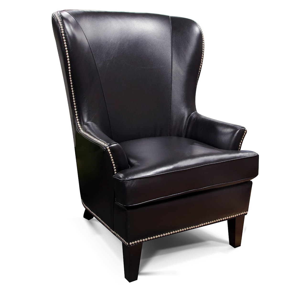 England 4530/AL /N Series Leather Wing Chair