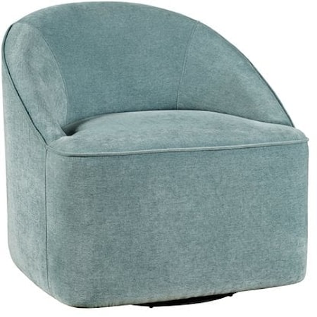 Lulu Contemporary Upholstered Swivel Accent Chair
