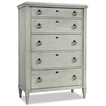 Transitional 5-Drawer Chest with Soft-Close Drawers