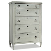 Transitional 5-Drawer Chest with Soft-Close Drawers