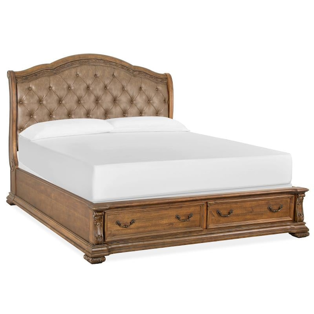 Magnussen Home Durango Bedroom King Upholstered Sleigh Bed