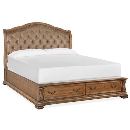 Queen Upholstered Sleigh Bed