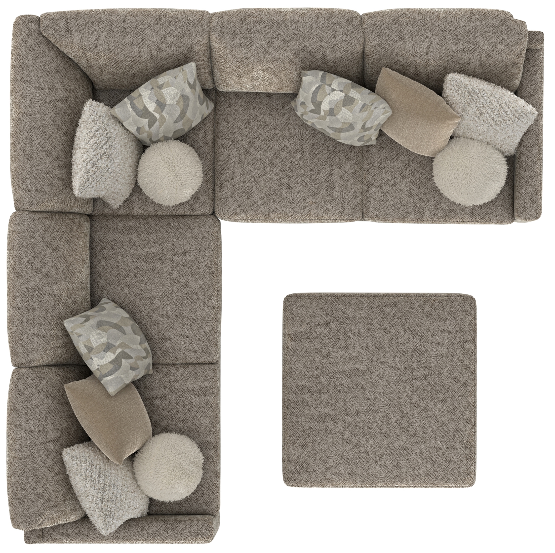 Jackson Furniture Turner 4-Piece Sectional Sofa with Cocktail Ottoman