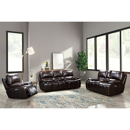 Leather Glider Recliner-Brown