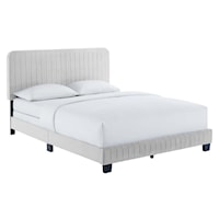 Channel Tufted Performance Velvet Queen Bed