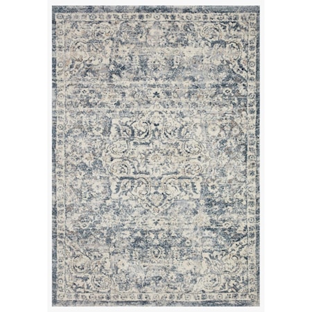 2&apos;7&quot; x 10&apos;10&quot; Ivory / Blue Rug