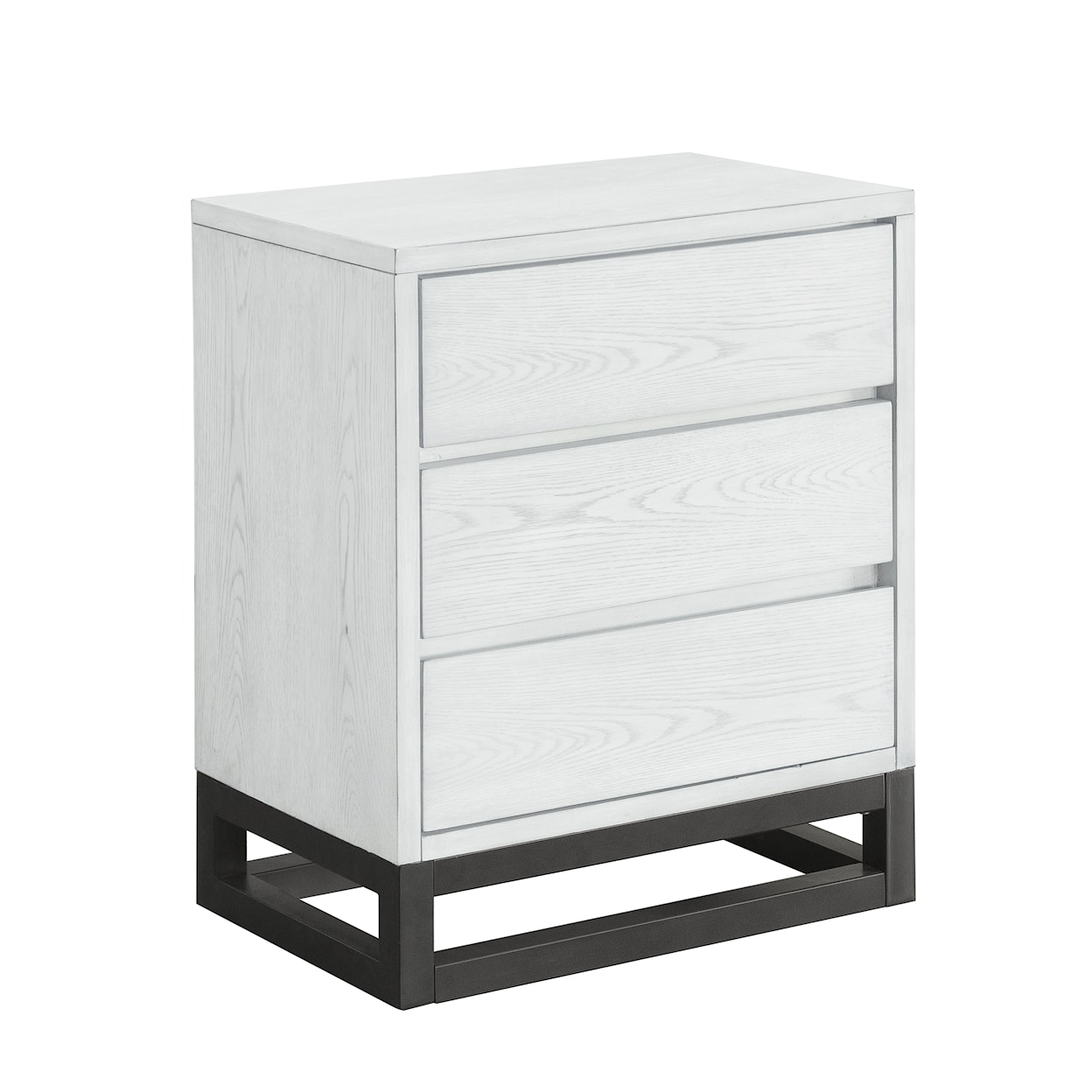 Accentrics Home Accents White Industrial Nightstand