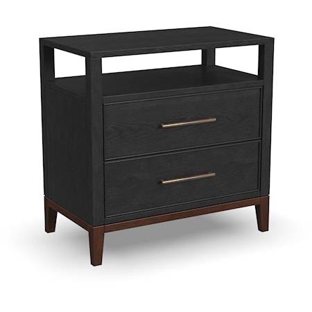 Transitional Nightstand with USB Ports