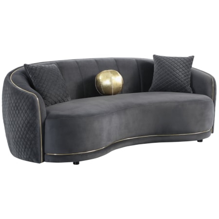 Velvet Curved Sofa