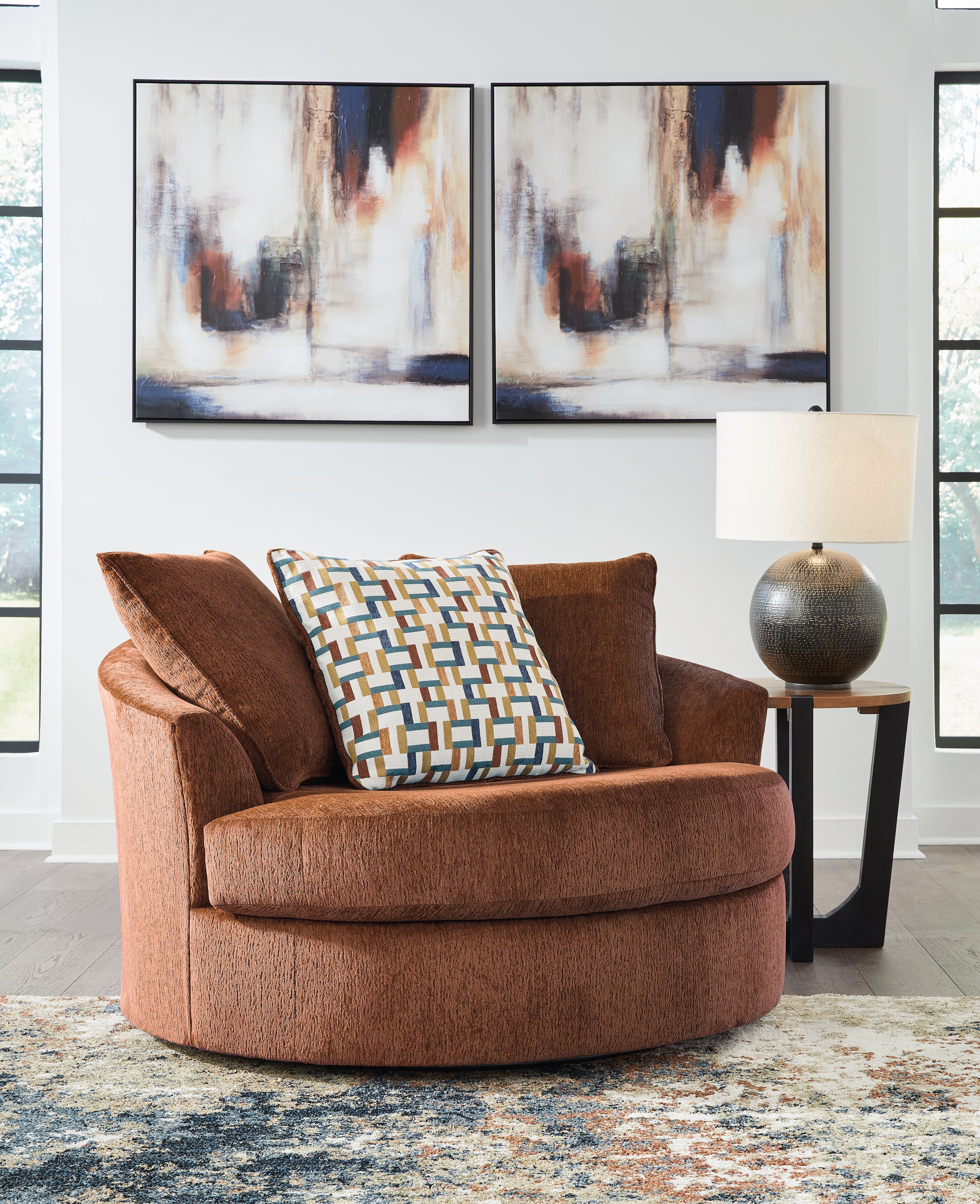 Oversized Swivel Accent Chair