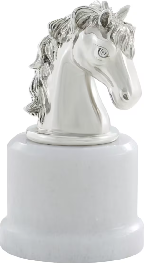 Casual Nickel Plated Horse Head Statue