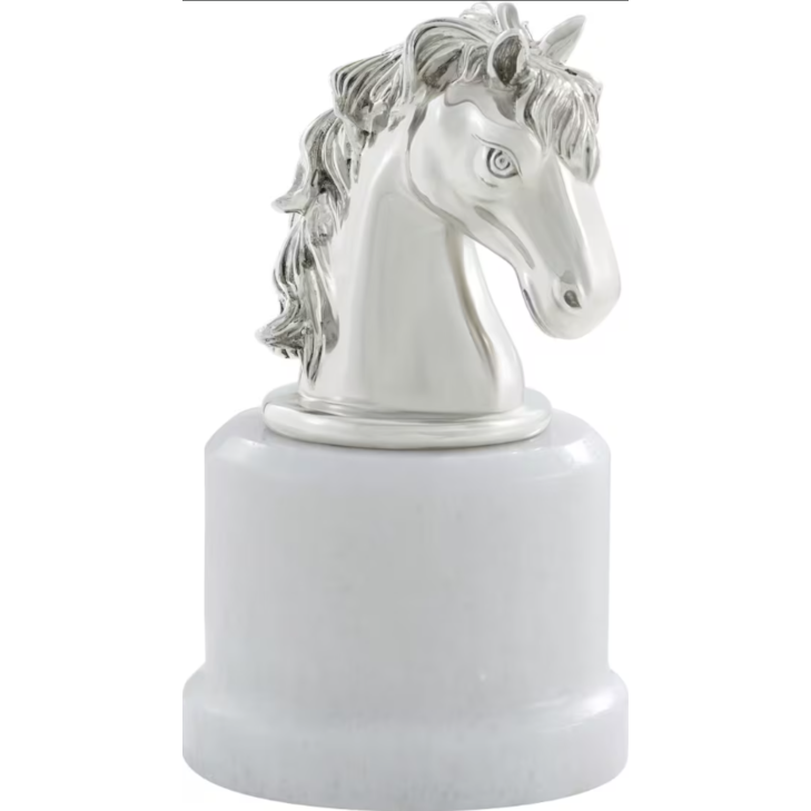 Theodore Alexander Spencer London Nickel Plated Horse Head Statue