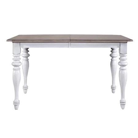 Farmhouse Rectangular Dining Table with Leaf Inserts