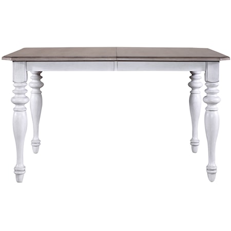 Farmhouse Rectangular Dining Table with Leaf Inserts
