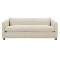 Contemporary 76" Bench Cushion Sofa with Cloud Cushion