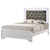 Crown Mark Lyssa Glam Queen Bed With Upholstered LED Headboard