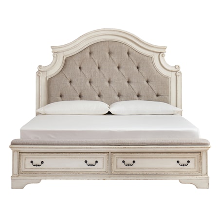 King Upholstered Storage Bed