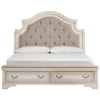 Signature Design by Ashley Realyn Queen Upholstered Storage Bed