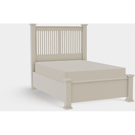 American Craftsman Full Prairie Spindle Bed with Right Drawerside Storage