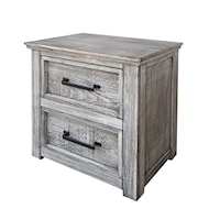 Farmhouse Style 2-Drawer Nightstand