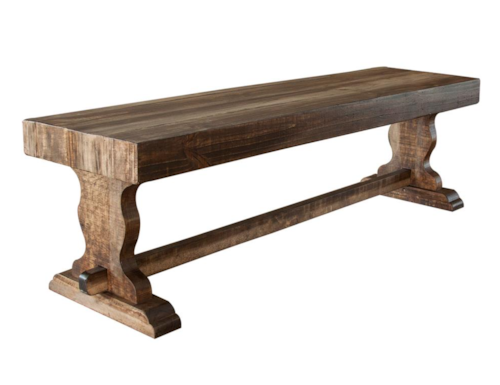 Farmhouse Trestle Wooden Dining Bench